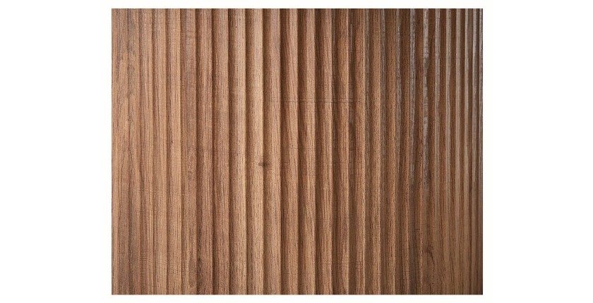 Table à manger VAGOS – 220x110 cm – Coloris chêne vieilli – Plateau MDF  – Design contemporain spacieux 