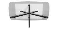 Table à manger ARVENA – 180x90 cm – Coloris pierre marbré beige – Plateau effet pierre – Design élégant et moderne 