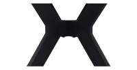 Table à manger ronde ARVENA – 110 cm – Plateau en pierre frittée – Coloris gris – Design contemporain et robuste 