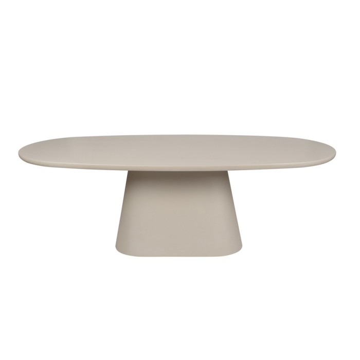 Table à manger TARAVI – 220 cm – Design béton – Coloris ciment beige – Plateau et pieds en MDF 