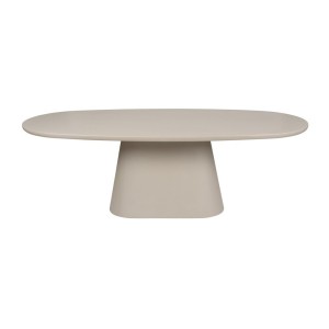 Table à manger TARAVI – 220 cm – Design béton – Coloris ciment beige – Plateau et pieds en MDF 