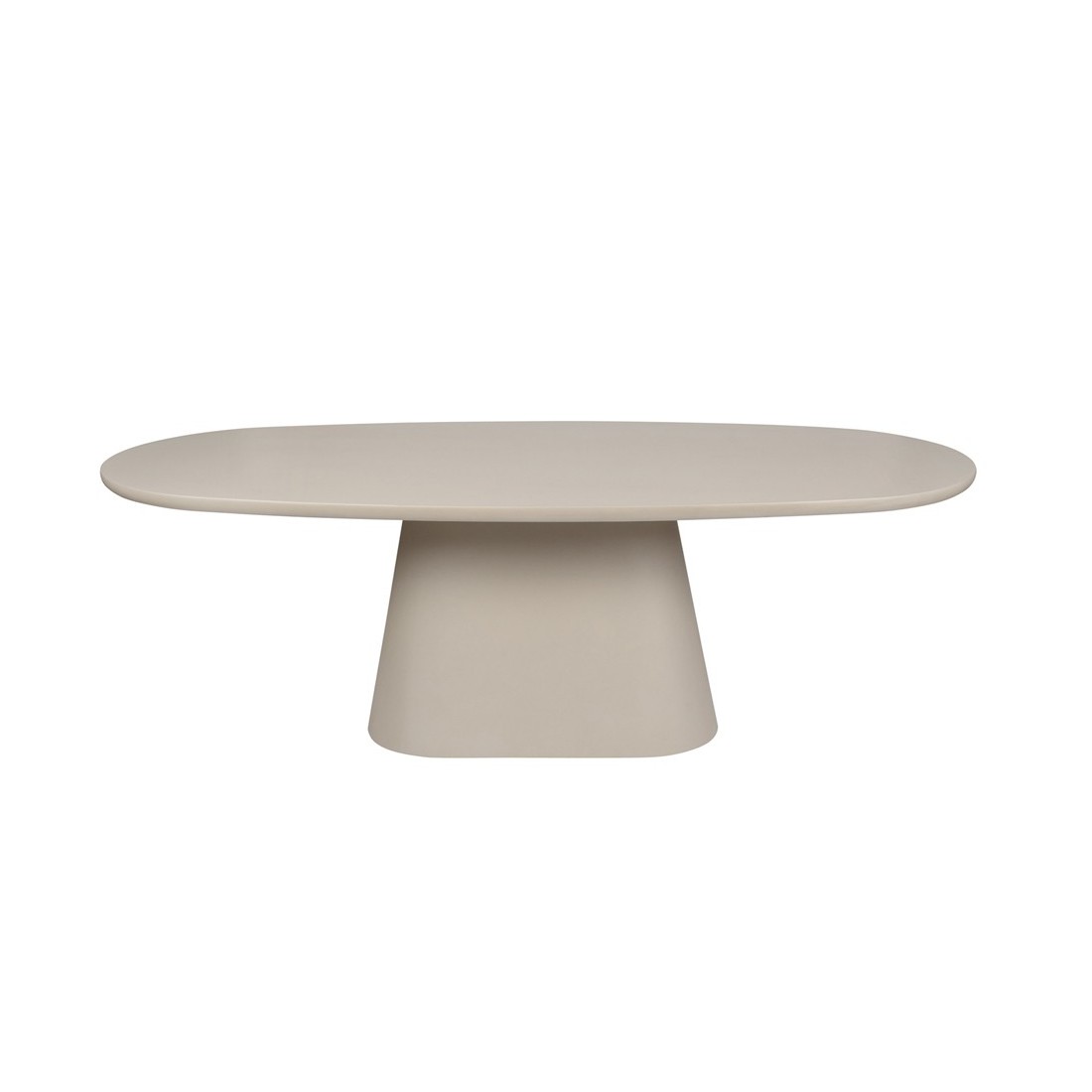 Table à manger TARAVI – 220 cm – Design béton – Coloris ciment beige – Plateau et pieds en MDF 