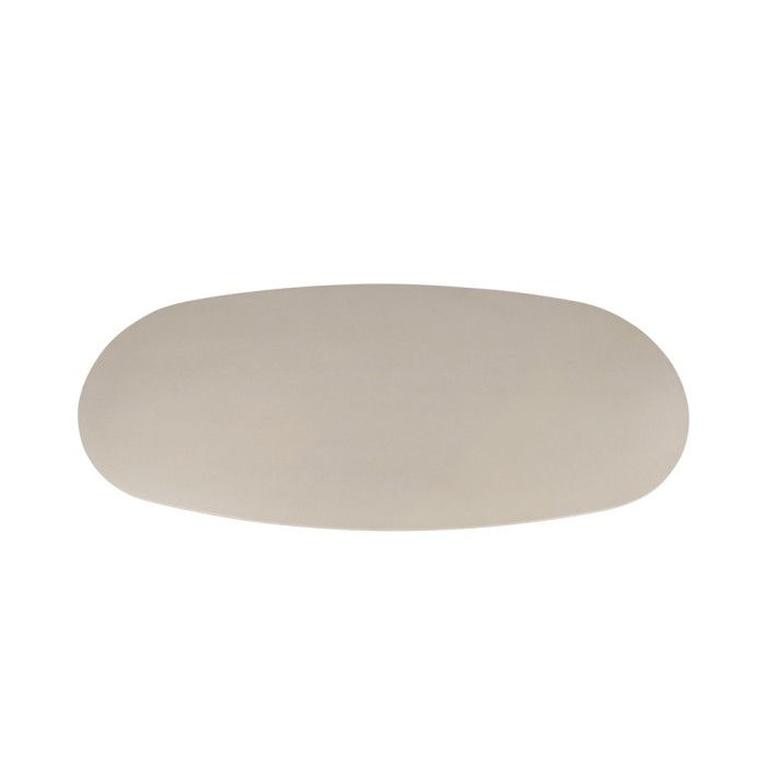 Table à manger TARAVI – 220 cm – Design béton – Coloris ciment beige – Plateau et pieds en MDF 