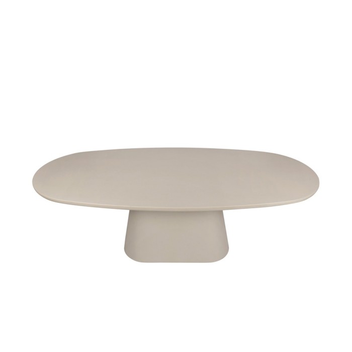 Table à manger TARAVI – 220 cm – Design béton – Coloris ciment beige – Plateau et pieds en MDF 