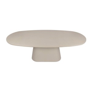 Table à manger TARAVI – 220 cm – Design béton – Coloris ciment beige – Plateau et pieds en MDF 