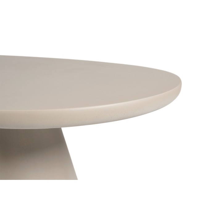 Table à manger TARAVI – 220 cm – Design béton – Coloris ciment beige – Plateau et pieds en MDF 