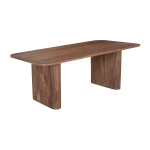 Table à manger TALVORA – 200 cm – Bois de manguier massif – Style contemporain – Finition naturelle robuste 