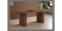Table à manger TALVORA – 200 cm – Bois de manguier massif – Style contemporain – Finition naturelle robuste 