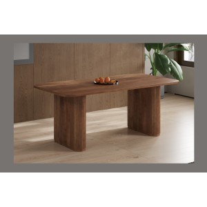 Table à manger TALVORA – 200 cm – Bois de manguier massif – Style contemporain – Finition naturelle robuste 