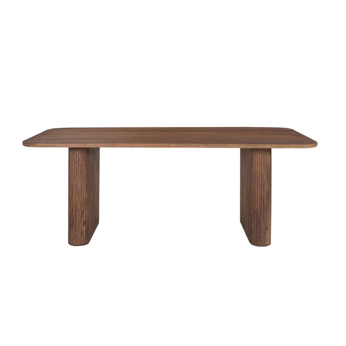 Table à manger TALVORA – 200 cm – Bois de manguier massif – Style contemporain – Finition naturelle robuste 