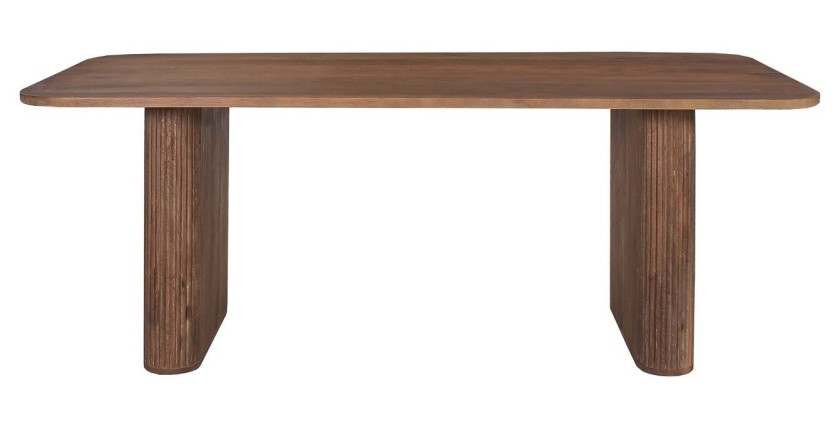 Table à manger TALVORA – 200 cm – Bois de manguier massif – Style contemporain – Finition naturelle robuste 