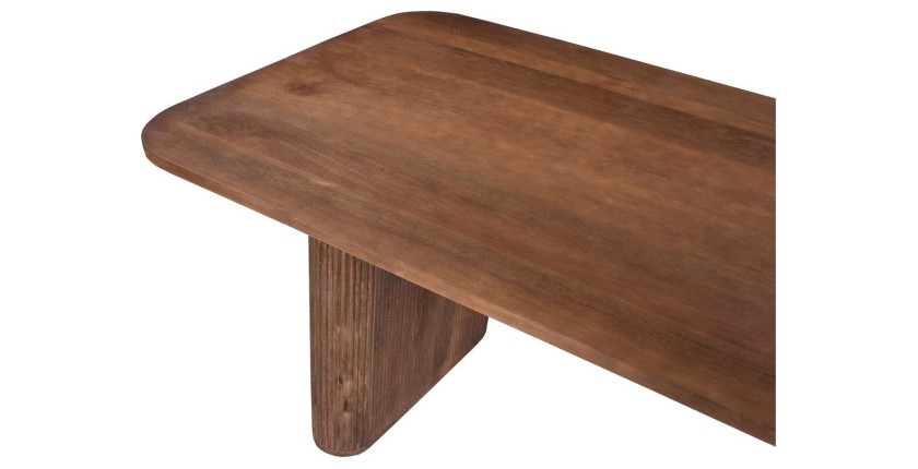 Table à manger TALVORA – 200 cm – Bois de manguier massif – Style contemporain – Finition naturelle robuste 