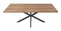 Table extensible KALVANO – 160 à 200 cm – Chêne foncé – Plateau 40 mm – Design contemporain 