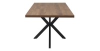 Table extensible KALVANO – 160 à 200 cm – Chêne foncé – Plateau 40 mm – Design contemporain 