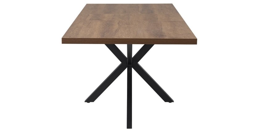 Table extensible KALVANO – 160 à 200 cm – Chêne foncé – Plateau 40 mm – Design contemporain 