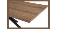 Table extensible KALVANO – 160 à 200 cm – Chêne foncé – Plateau 40 mm – Design contemporain 