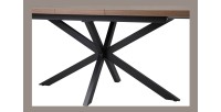 Table extensible KALVANO – 160 à 200 cm – Chêne foncé – Plateau 40 mm – Design contemporain 