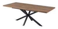 Table extensible KALVANO – 160 à 200 cm – Chêne foncé – Plateau 40 mm – Design contemporain 