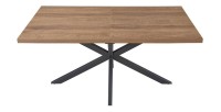 Table extensible KALVANO – 160 à 200 cm – Chêne foncé – Plateau 40 mm – Design contemporain 