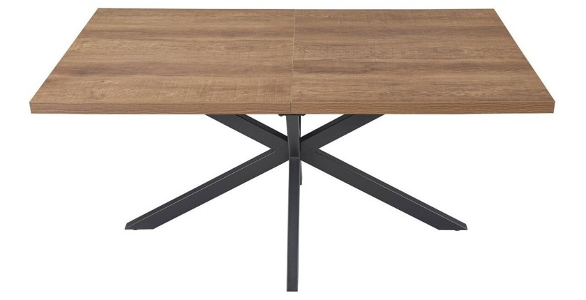 Table extensible KALVANO – 160 à 200 cm – Chêne foncé – Plateau 40 mm – Design contemporain 