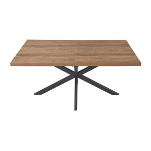 Table extensible KALVANO – 160 à 200 cm – Chêne foncé – Plateau 40 mm – Design contemporain 