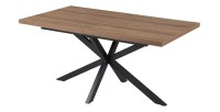 Table extensible KALVANO – 160 à 200 cm – Chêne foncé – Plateau 40 mm – Design contemporain 