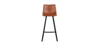 2er Set Barhocker OZON – Farbe Cognac – Sitz aus PU – Moderner Komfort und eleganter Stil
