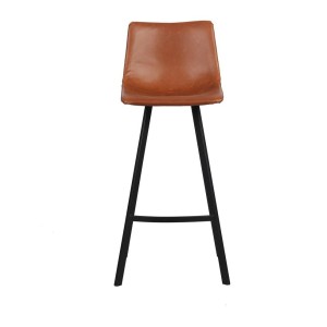 2er Set Barhocker OZON – Farbe Cognac – Sitz aus PU – Moderner Komfort und eleganter Stil