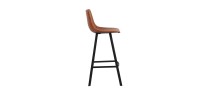 2er Set Barhocker OZON – Farbe Cognac – Sitz aus PU – Moderner Komfort und eleganter Stil