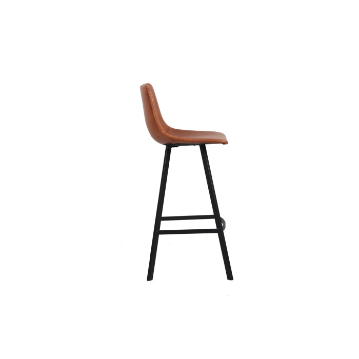 Lot de 2 tabourets de bar OZON – Coloris Cognac – Assise PU – Confort moderne et style élégant