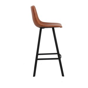 2er Set Barhocker OZON – Farbe Cognac – Sitz aus PU – Moderner Komfort und eleganter Stil