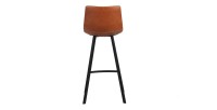 2er Set Barhocker OZON – Farbe Cognac – Sitz aus PU – Moderner Komfort und eleganter Stil