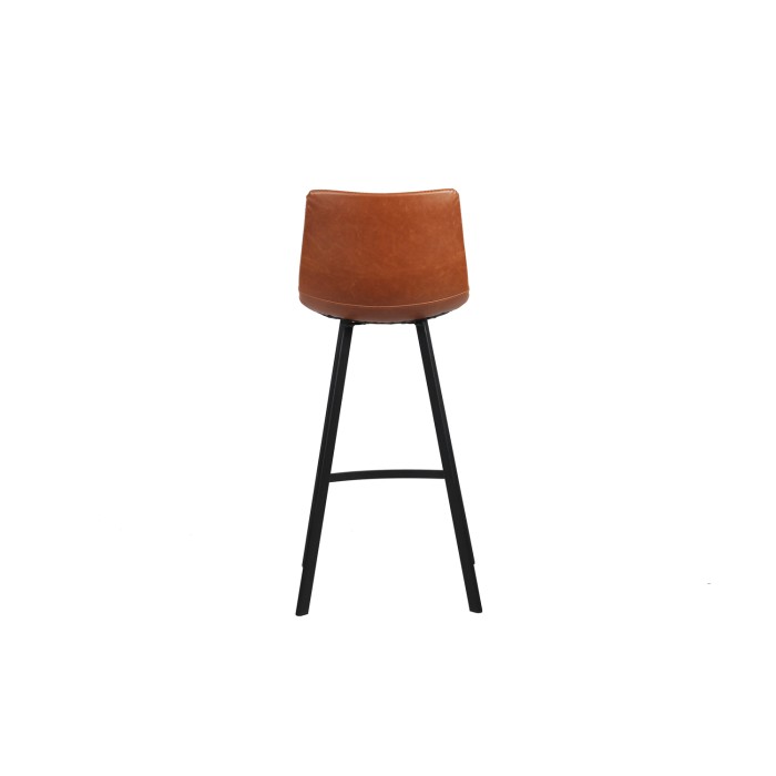 Lot de 2 tabourets de bar OZON – Coloris Cognac – Assise PU – Confort moderne et style élégant