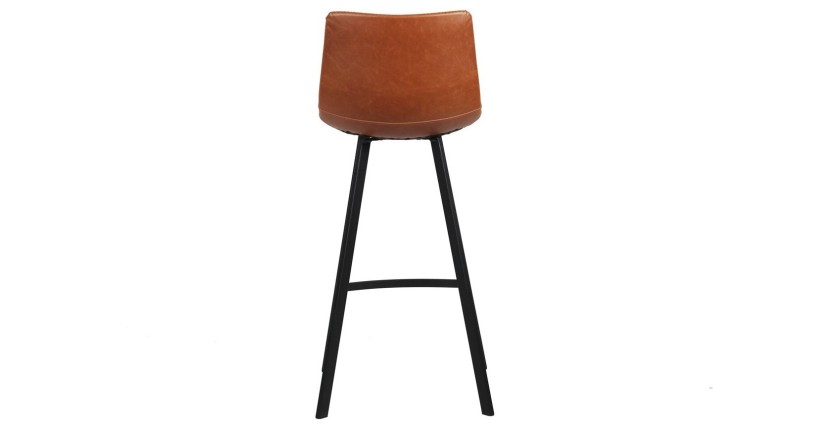 2er Set Barhocker OZON – Farbe Cognac – Sitz aus PU – Moderner Komfort und eleganter Stil