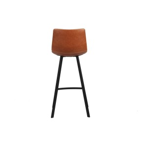 Lot de 2 tabourets de bar OZON – Coloris Cognac – Assise PU – Confort moderne et style élégant