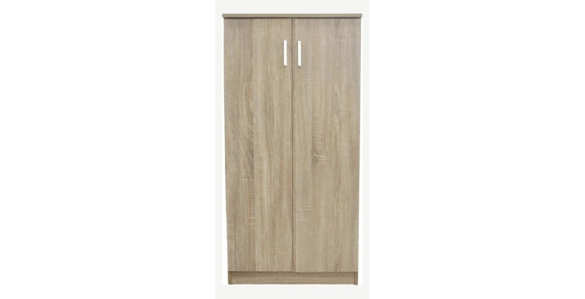 Meuble à chaussures MUNDA – 2 portes – Coloris chêne sonoma – Rangement compact et style contemporain