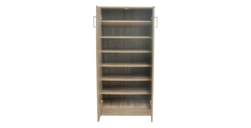 Meuble à chaussures MUNDA – 2 portes – Coloris chêne sonoma – Rangement compact et style contemporain