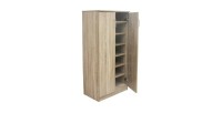 Meuble à chaussures MUNDA – 2 portes – Coloris chêne sonoma – Rangement compact et style contemporain