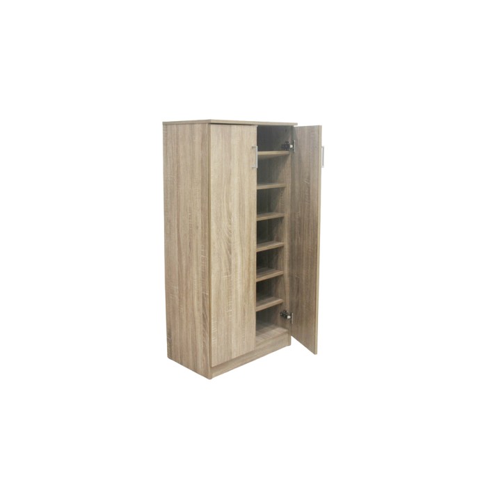 Mobile per scarpe MUNDA – 2 porte – Colore quercia sonoma – Armadio compatto e stile contemporaneo