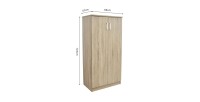 Meuble à chaussures MUNDA – 2 portes – Coloris chêne sonoma – Rangement compact et style contemporain