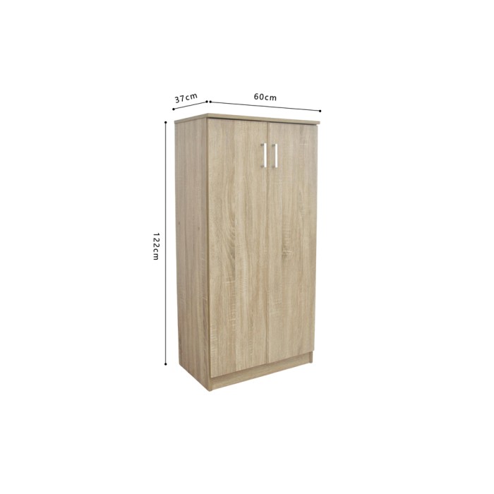 Mobile per scarpe MUNDA – 2 porte – Colore quercia sonoma – Armadio compatto e stile contemporaneo