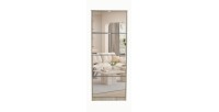 Meuble à chaussures MEXICO – 4 tiroirs avec miroirs – Coloris chêne sonoma – Rangement vertical contemporain
