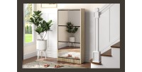 Meuble à chaussures MEXICO – 3 tiroirs avec miroirs – Coloris chêne sonoma – Design contemporain et fonctionnel