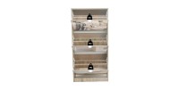 Meuble à chaussures MEXICO – 3 tiroirs avec miroirs – Coloris chêne sonoma – Design contemporain et fonctionnel