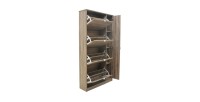 Meuble à chaussures MEXICO – 4 tiroirs et 1 porte avec miroir – Coloris chêne sonoma – Design pratique et contemporain