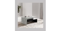 Conjunto completo para salón RAMOS – Efecto concreto – 7 muebles con LED multicolor integrado