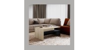 Set completo salotto RAMOS - Rovere - 7 mobili con LED multicolore integrato