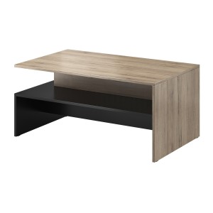 Set completo salotto RAMOS - Rovere - 7 mobili con LED multicolore integrato
