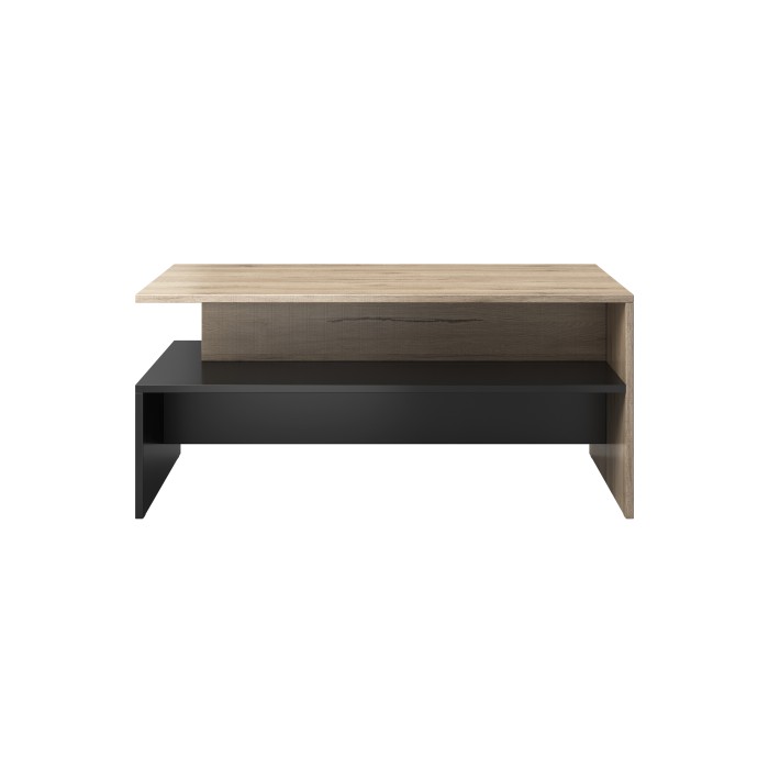 Conjunto completo de sala RAMOS – Roble – 7 muebles con LED multicolor integrado