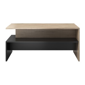 Set completo salotto RAMOS - Rovere - 7 mobili con LED multicolore integrato